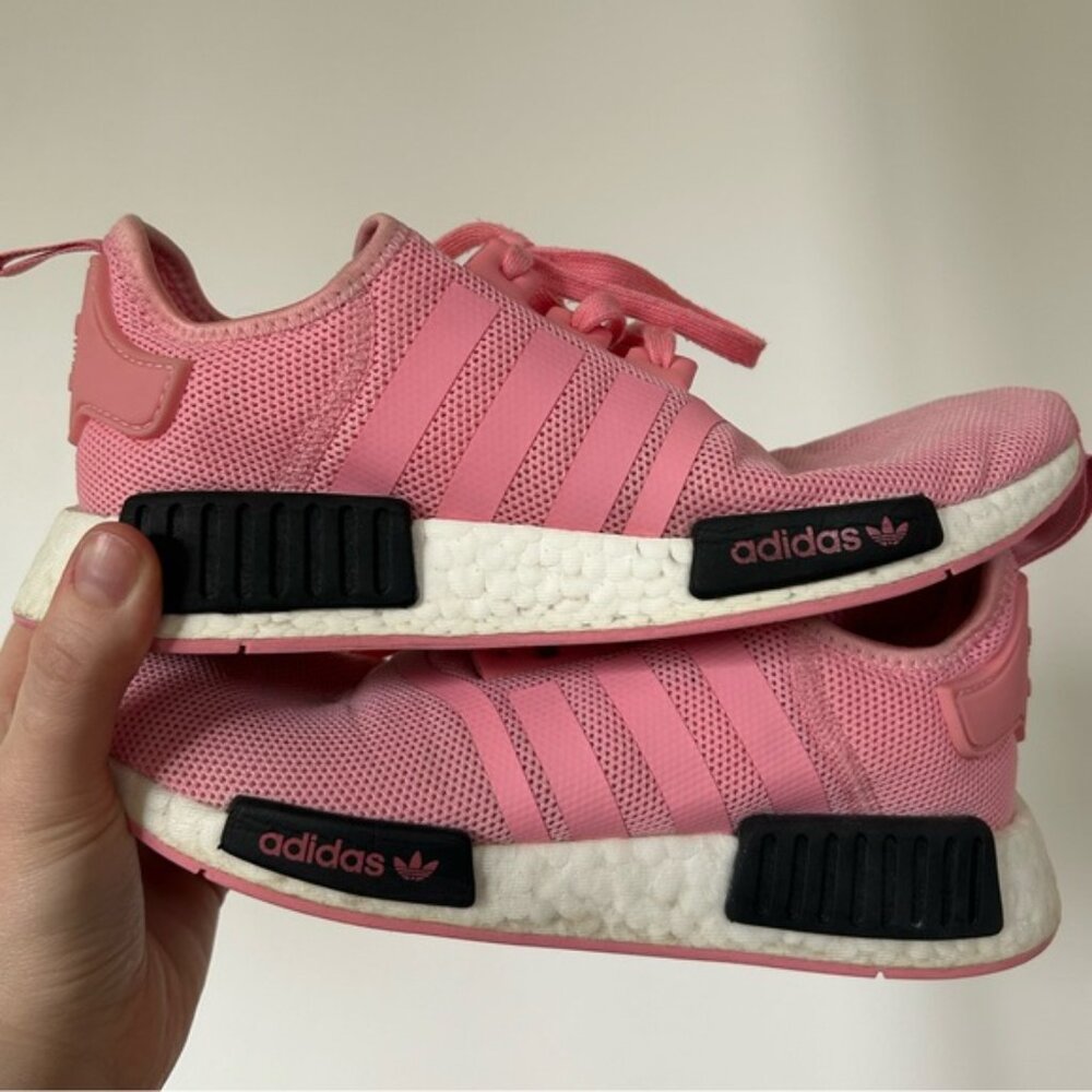 Adidas Originals NMD R1 Boost Sneaker Athletic Pink Breathable Girls Youth 6 - Picture 2 of 8